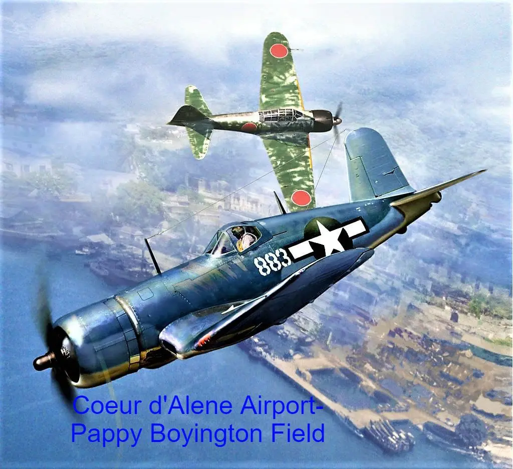 Two vintage fighter planes in aerial combat.